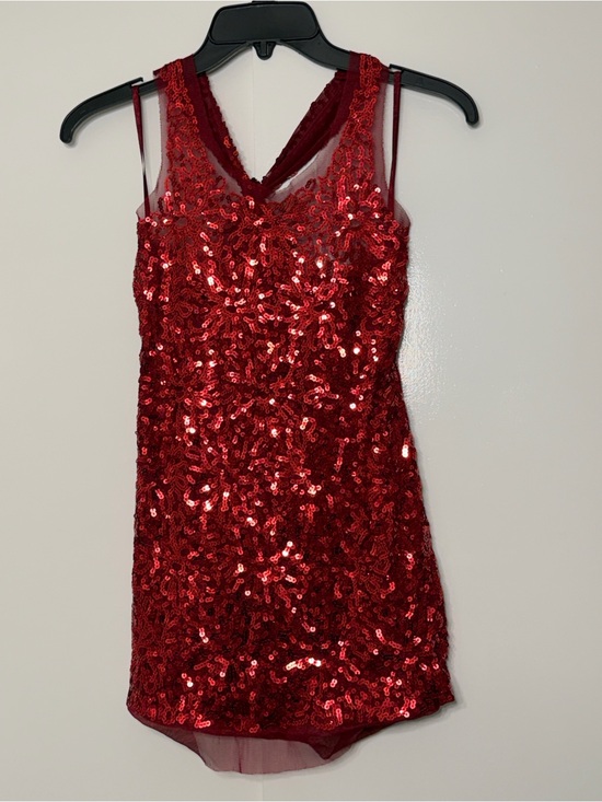 bloom Tops - Deep Red Sequin Racerback Top